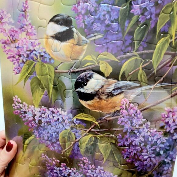 NEW Cobble Hill Tray Puzzle Chickadee Duo - Picture 4 of 6